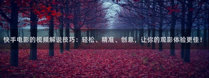 原来的神马电影网免费看：快手电影的视频解说技巧：轻松、精准、创意，让你的观影体验更佳！